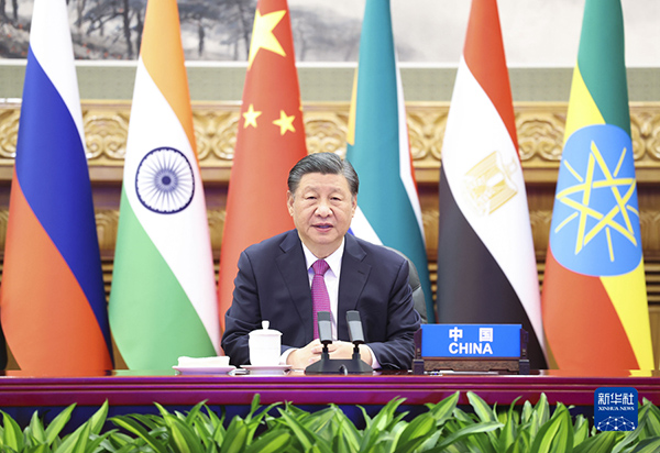  习近平出席金砖国家领导人巴以问题特别视频峰会