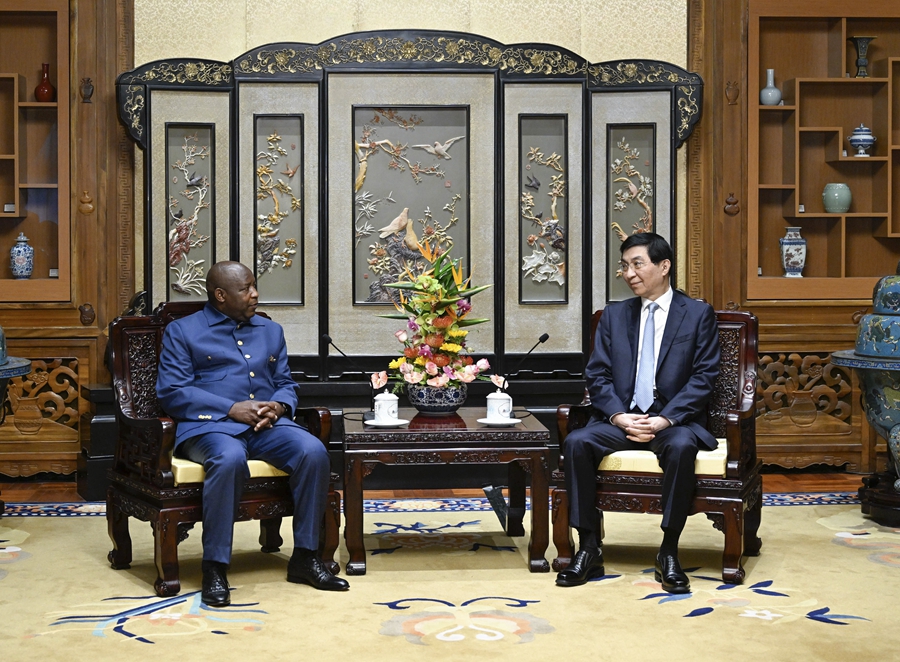 王沪宁分别会见布隆迪总统恩达伊施米耶、马达加斯加总统拉乔利纳